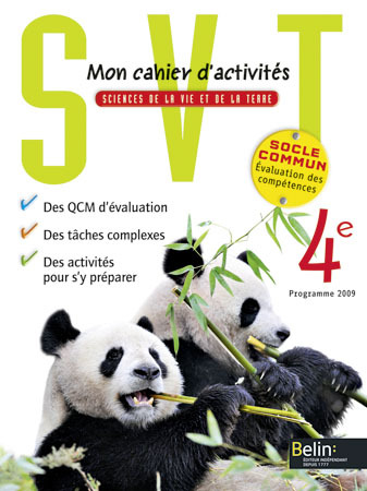 Mon cahier d'activités SVT 4e