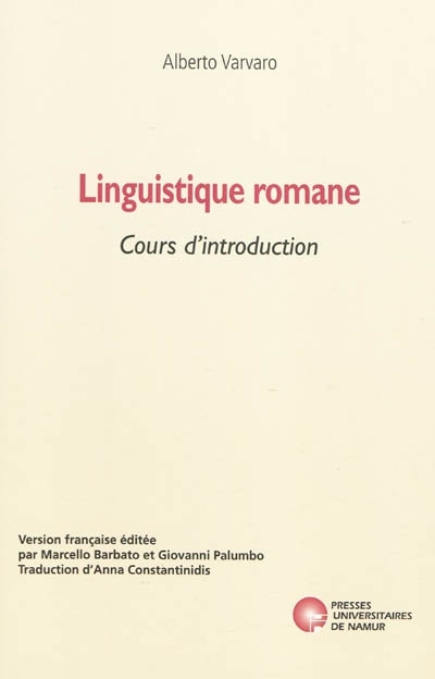 LINGUISTIQUE ROMANE : COURS D'INTRODUCTION