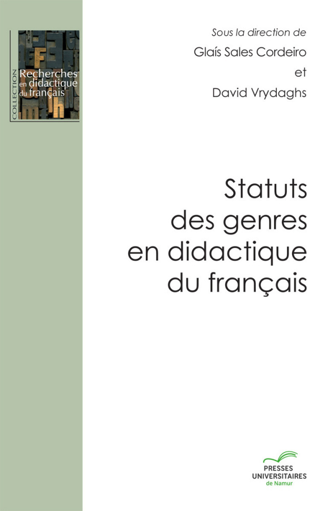 STATUTS DES GENRES EN DIDACTIQUE DU FRANCAIS