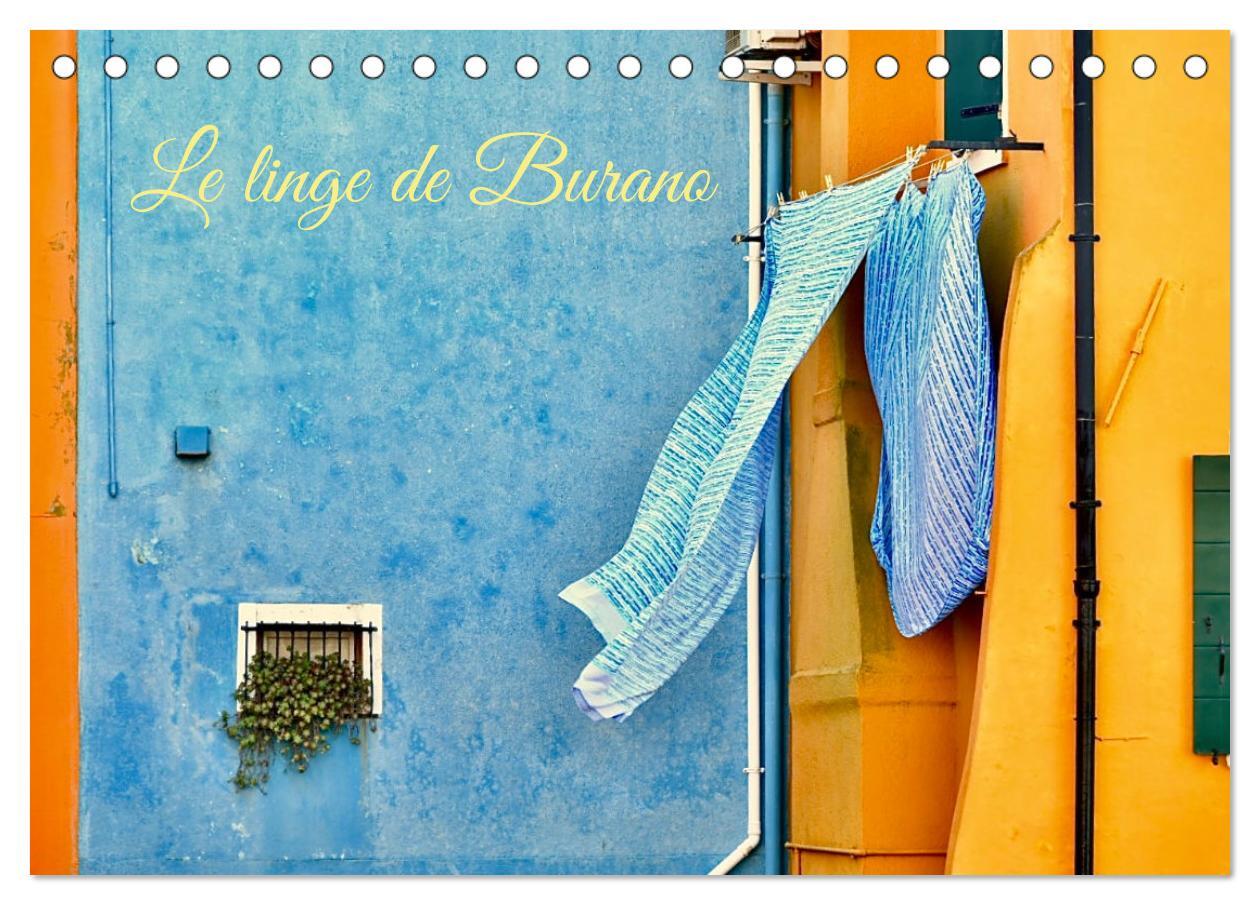 Le linge de Burano (Calendrier de bureau 2026 DIN A5 vertical), CALVENDO calendrier mensuel