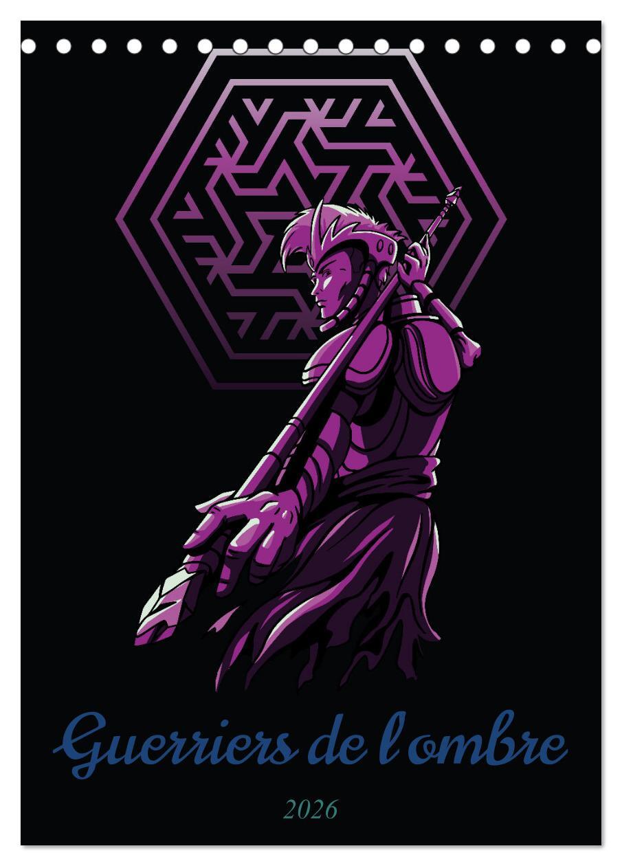 Guerriers de l'ombre (Calendrier de bureau 2026 DIN A5 horizontal), CALVENDO calendrier mensuel
