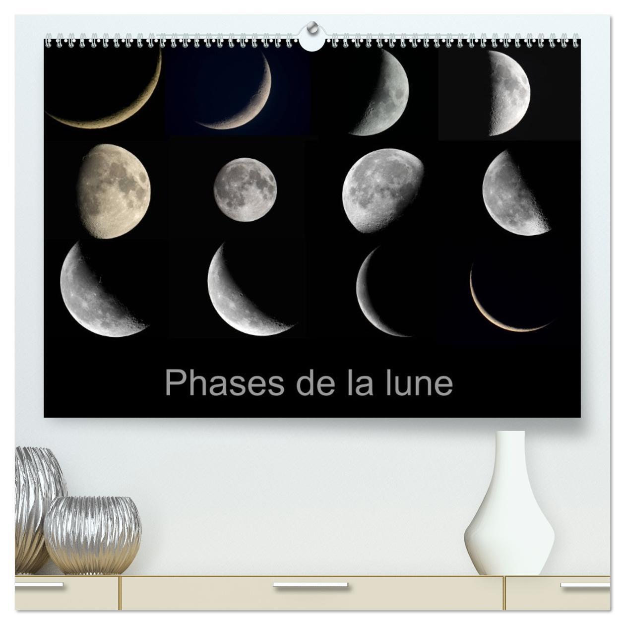 Phases de la lune  (Calendrier mural 2026 DIN A2 vertical) calendrier de bureau
