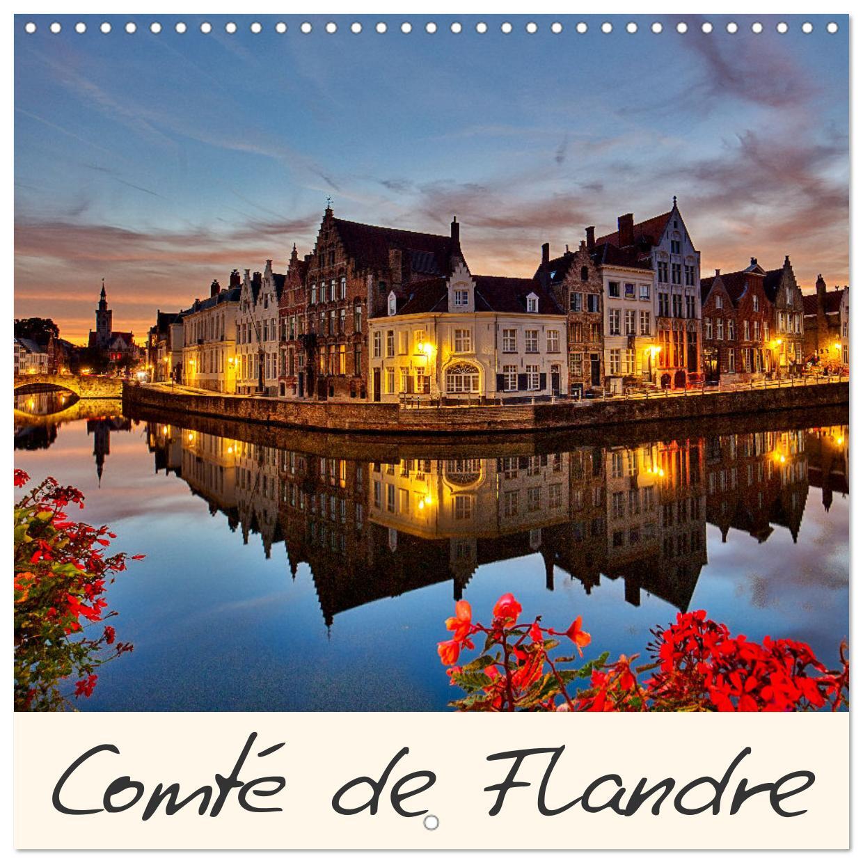 Comté de Flandre (Calendrier mural carré 2026 30x30 cm) Calendrier double avec une page pour vos prises de notes
