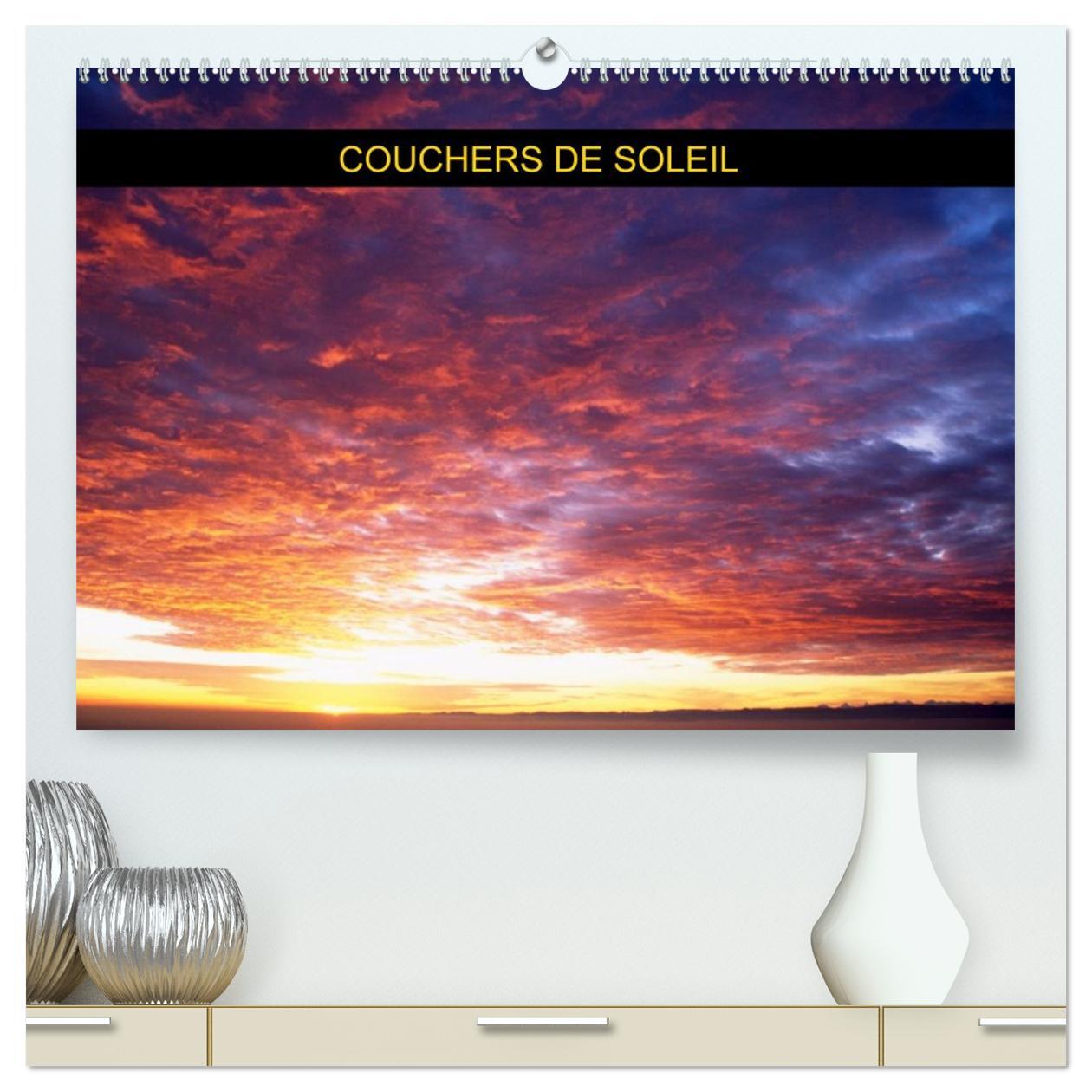 Couchers de soleil  (Calendrier mural 2026 DIN A2 vertical) calendrier de bureau