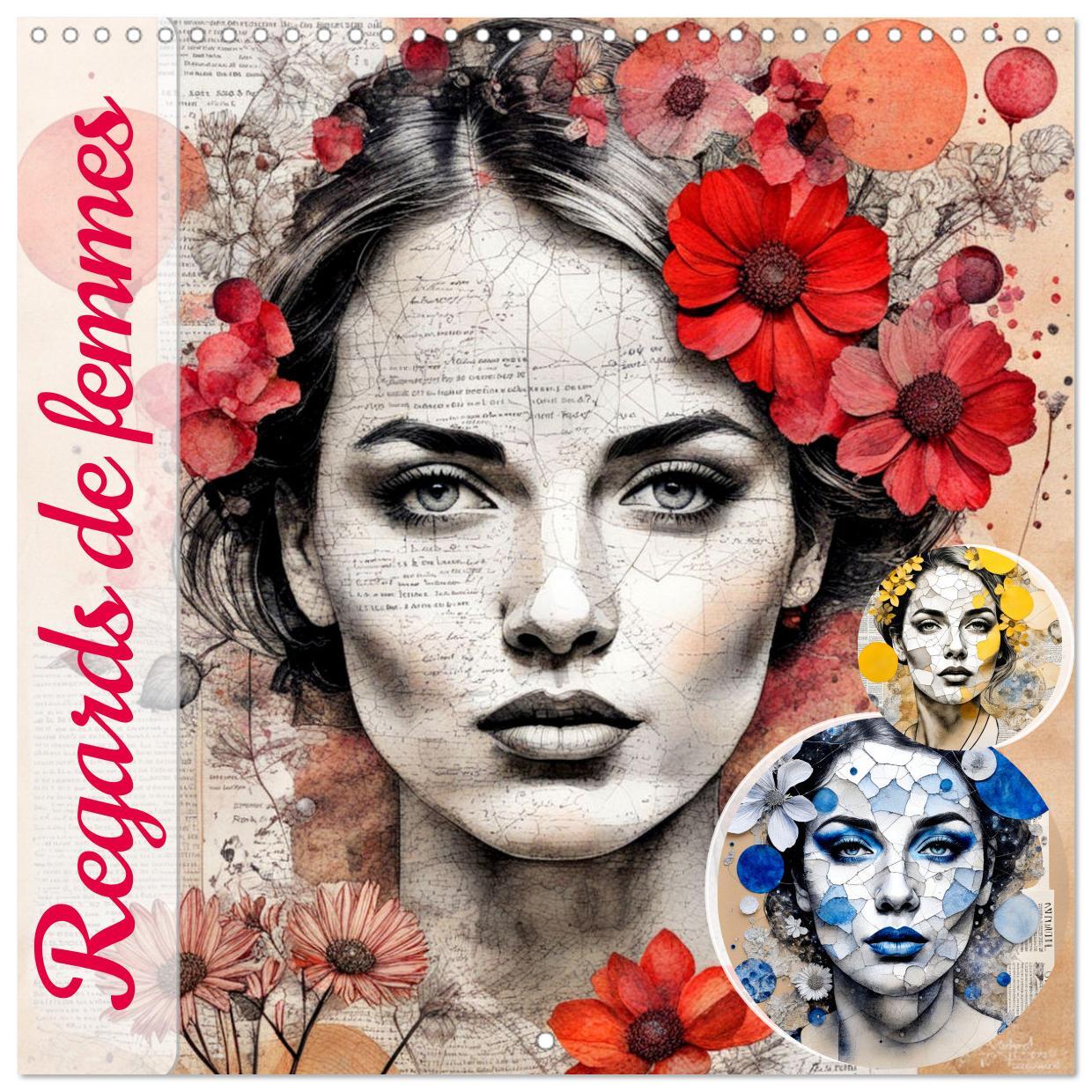 Regards de femmes (Calendrier mural carré 2026 30x30 cm) Calendrier double avec une page pour vos prises de notes