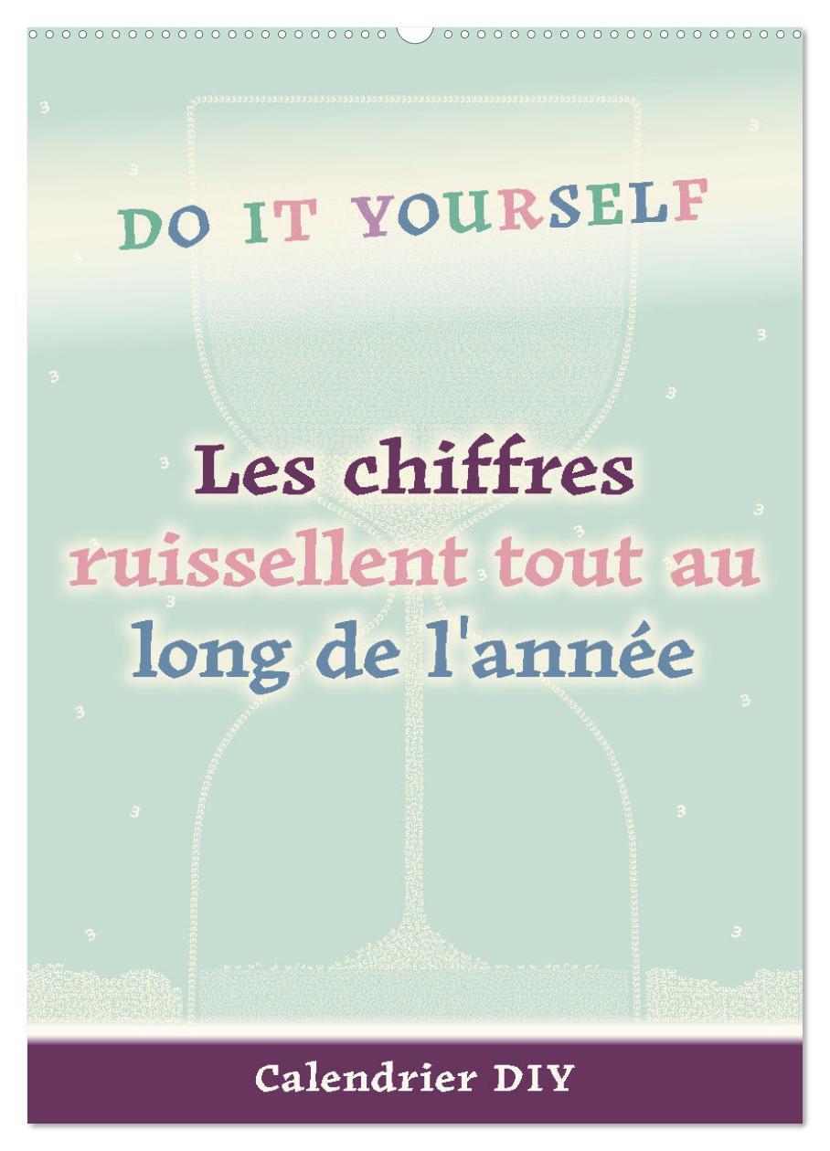 Les chiffres ruissellent tout au long de l'année (Calendrier mural 2026 DIN A2 horizontal), CALVENDO calendrier mensuel
