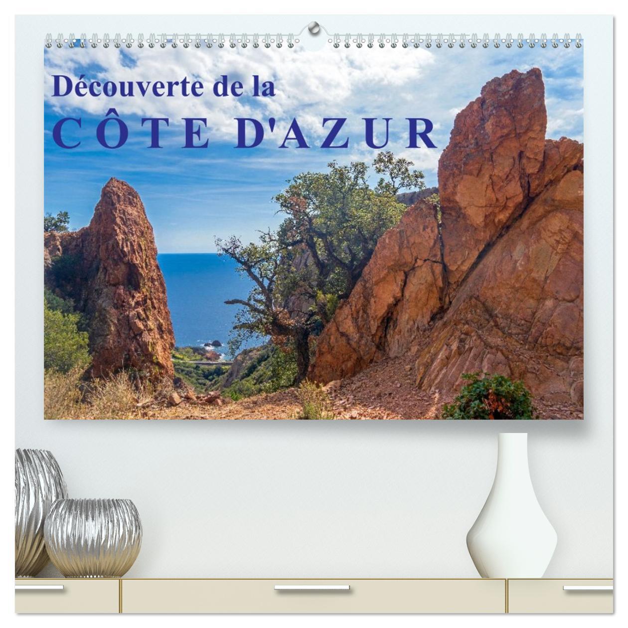 Découverte de la Côte d'Azur  (Calendrier mural 2026 DIN A2 vertical) calendrier de bureau