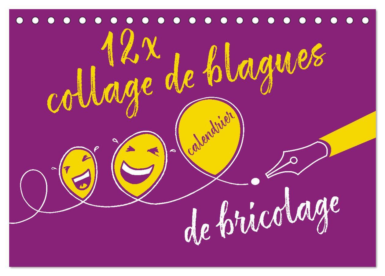 12 x collage de blagues - calendrier de bricolage (Calendrier de bureau 2026 DIN A5 vertical), CALVENDO calendrier mensuel