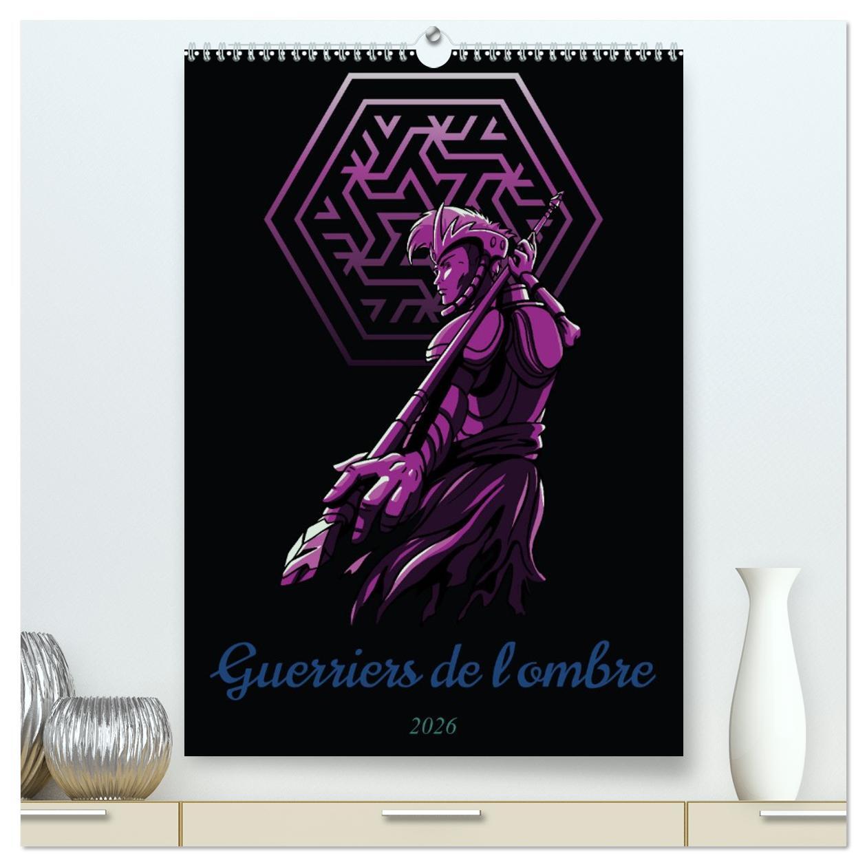 Guerriers de l'ombre  (Calendrier mural 2026 DIN A2 horizontal) calendrier de bureau
