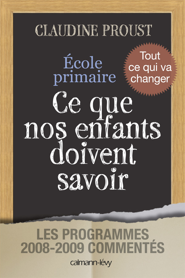 Ecole primaire Ce que nos enfants doivent savoir