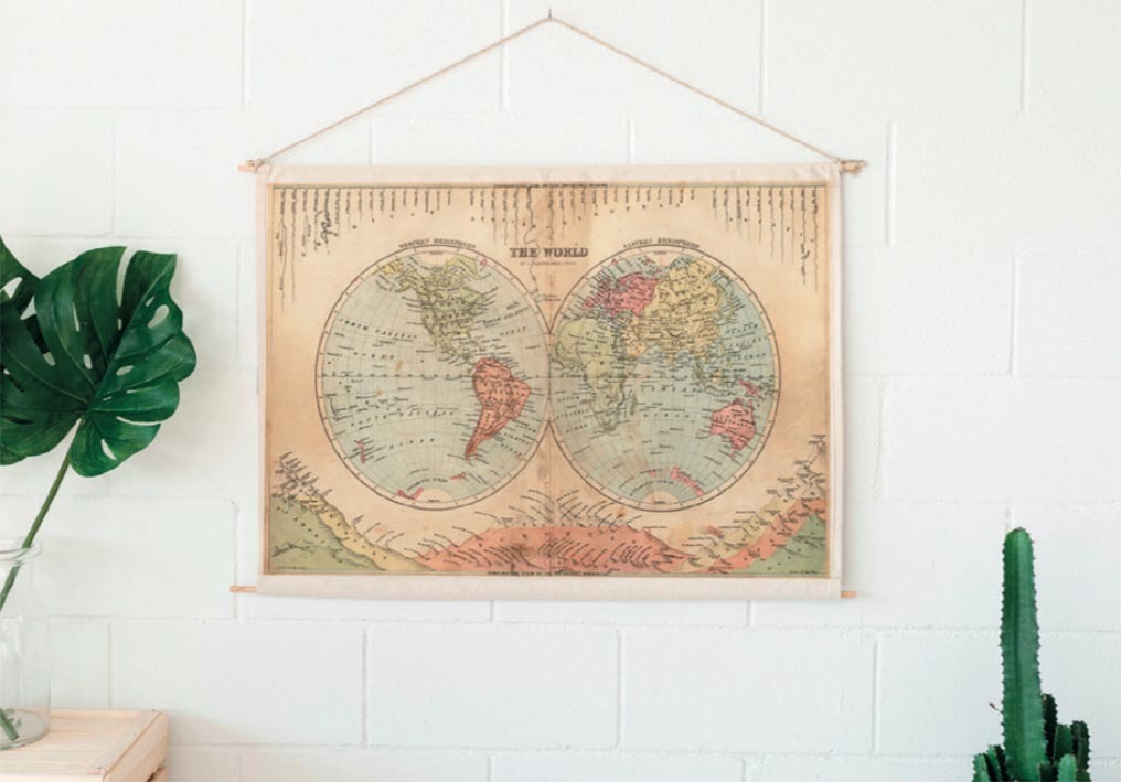 CARTE WOODY COTTON RIVERS MOUNTAINS 60 CM X 90 CM