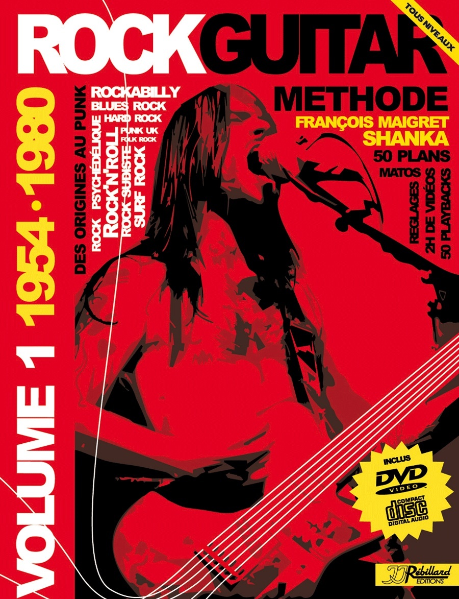 ROCK GUITAR VOL 1 LIVRE + CD + DVD
