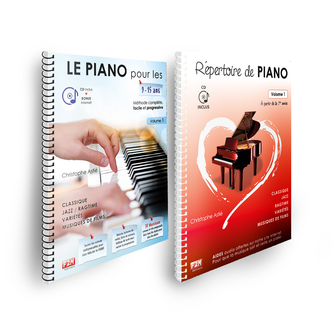 OFFRE DUO - LE PIANO POUR LES 9/15 ANS - VOL 1 + REPERTOIRE DE PIANO - VOL 1