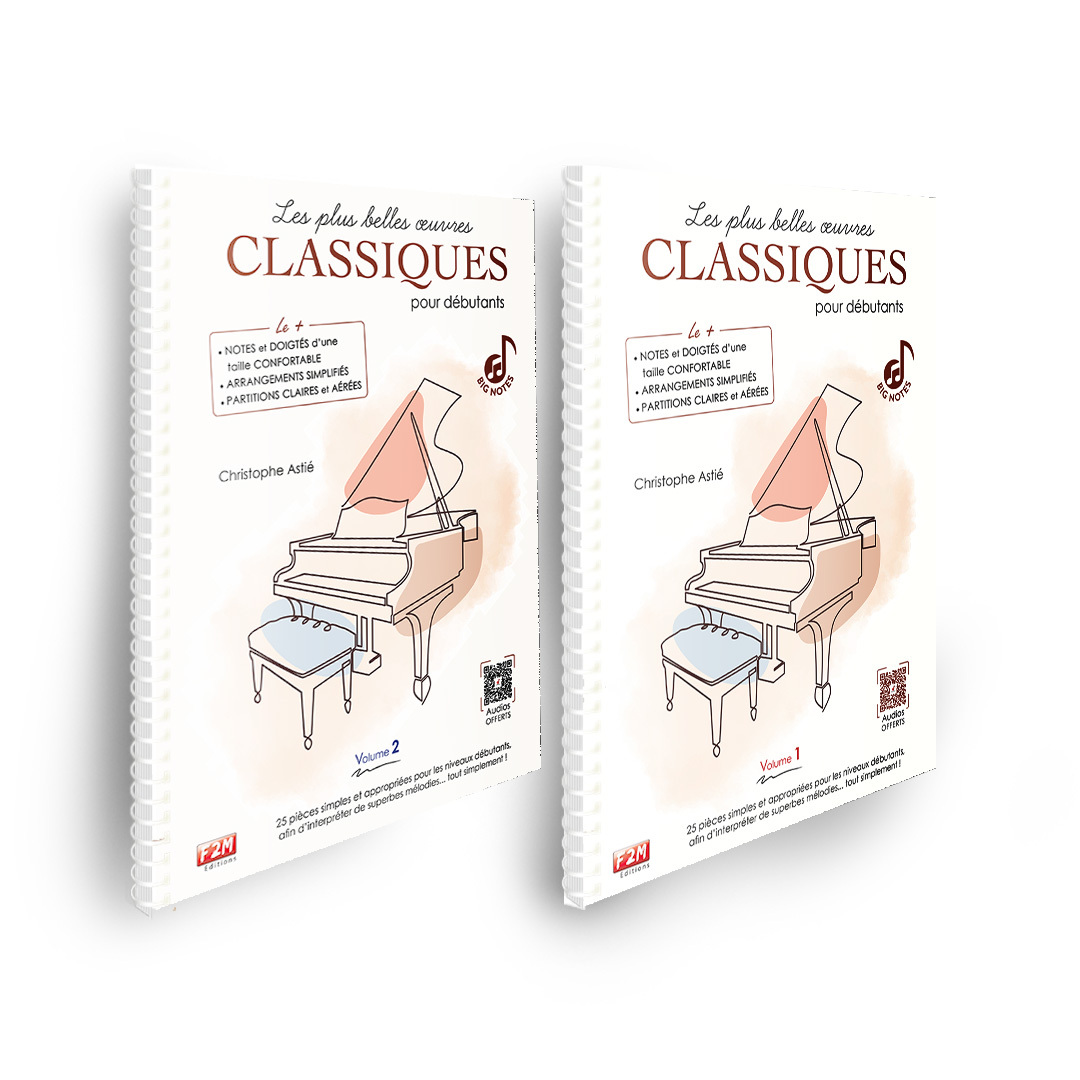 LES PLUS BELLES OEUVRES CLASSIQUES POUR DEBUTANTS - VOL 1 + VOL 2