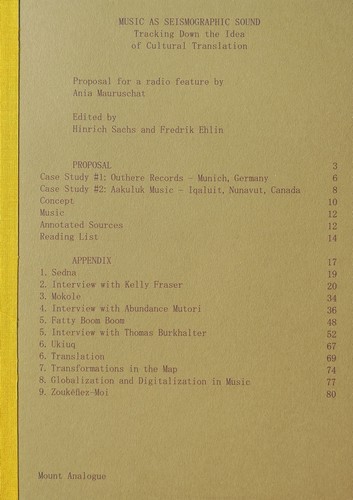 Music as Seismographic Sound