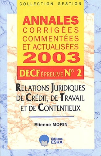 DECF 2 RELATIONS JURIDIQUES CREDIT ...