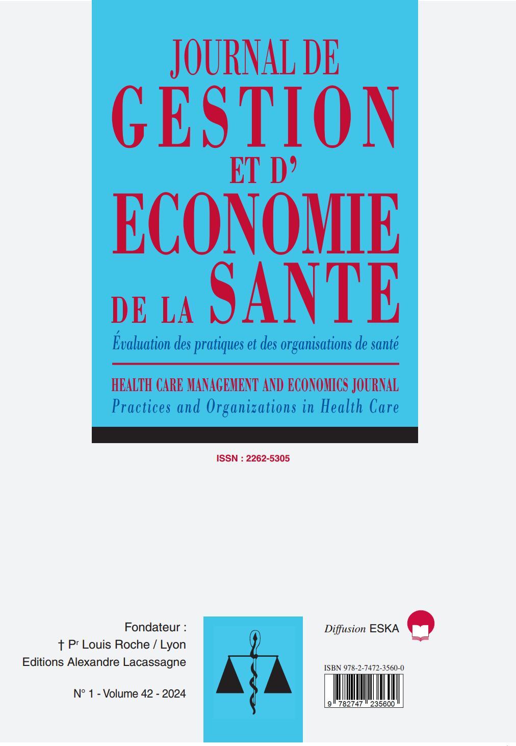 Journal de Gestion et d'Economie de la Santé 1-2024