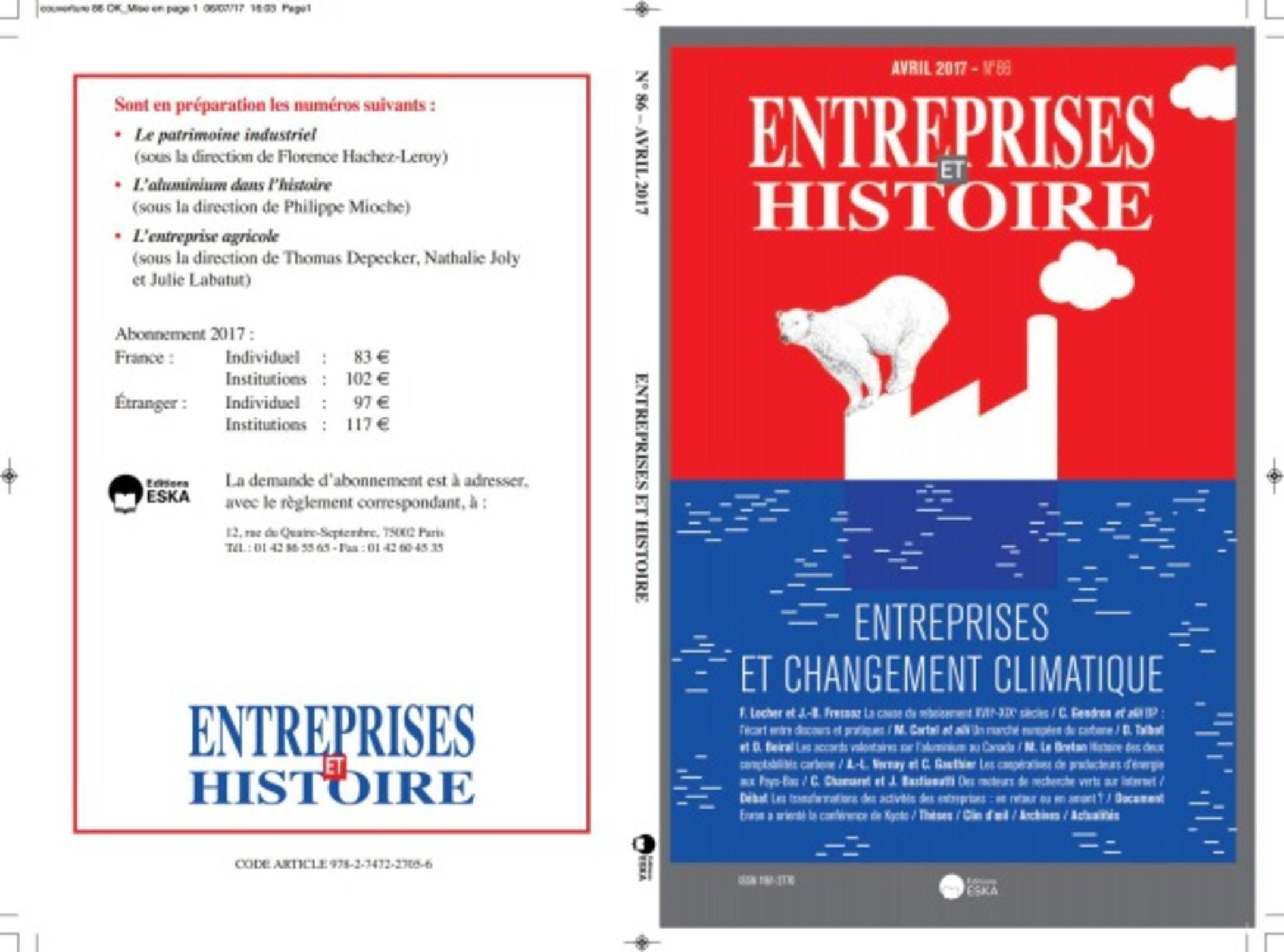 ENTREPRISES ET HISTOIRE 86 AVRIL 2017