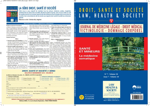 DROIT SANTE ET SOCIETE N°7 VOL58-2015-SERIE E