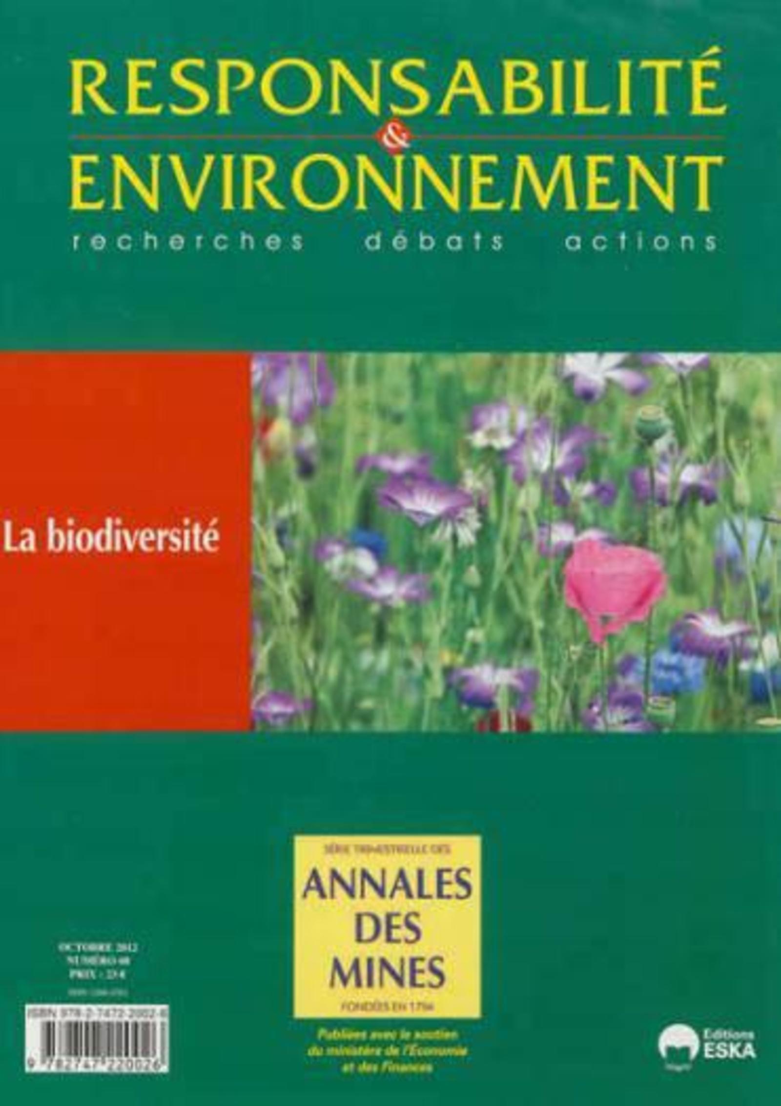 RE N 68 - OCTOBRE 2012 - LA BIODIVERSITE