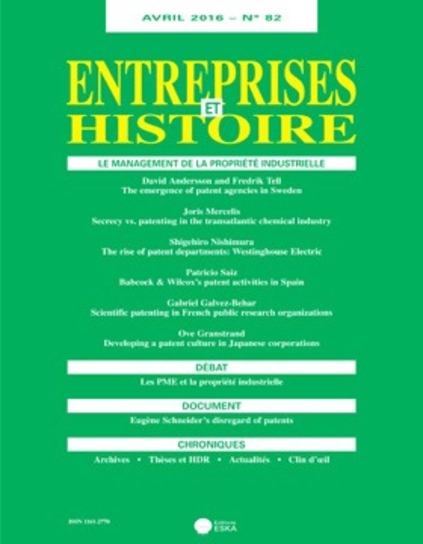 ENTREPRISES ET HISTOIRE 82 AVRIL 2016