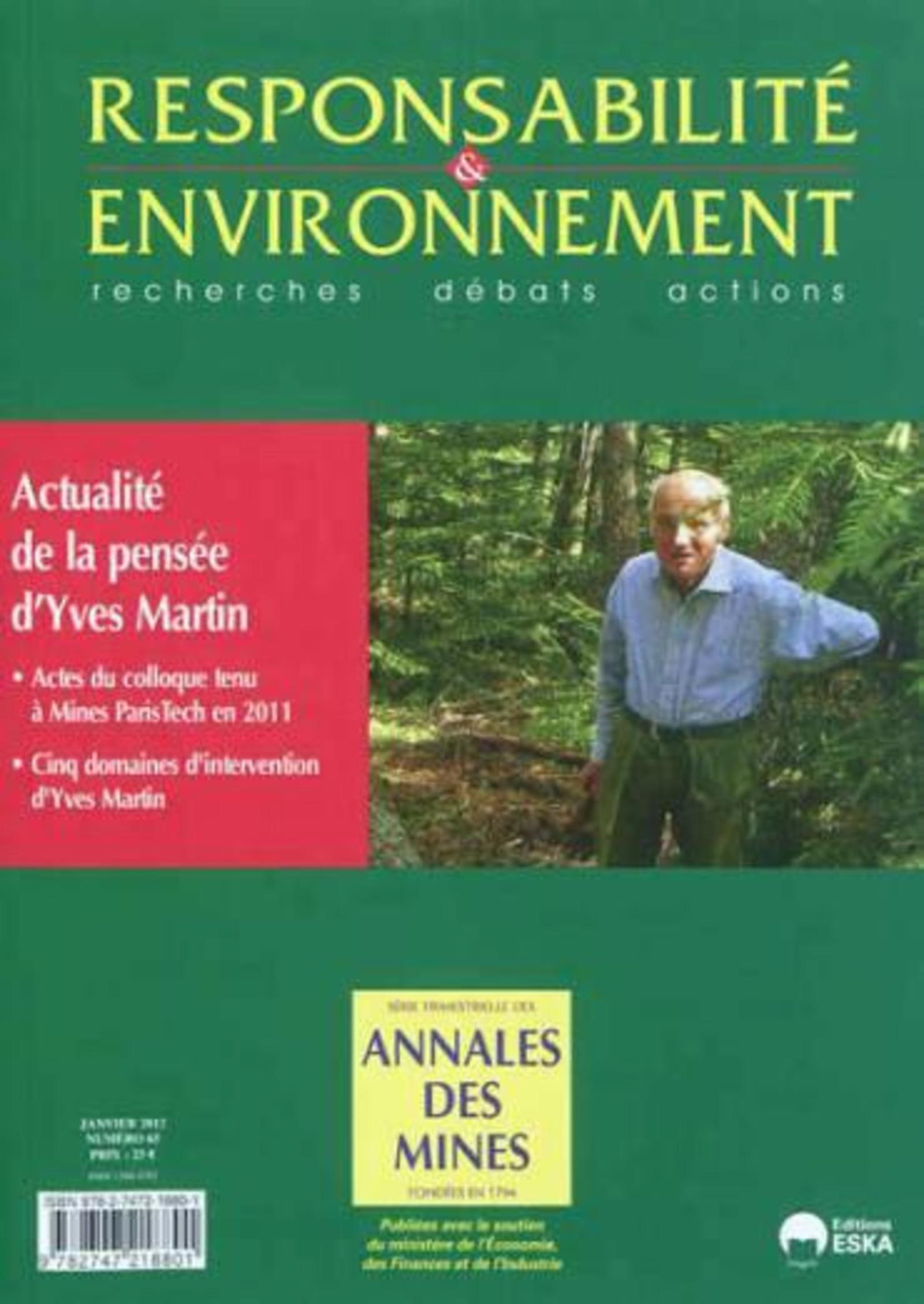 RE N 65 - JANVIER 2012 - ACTUALITE DE LA PENSEE D'YVES MARTIN