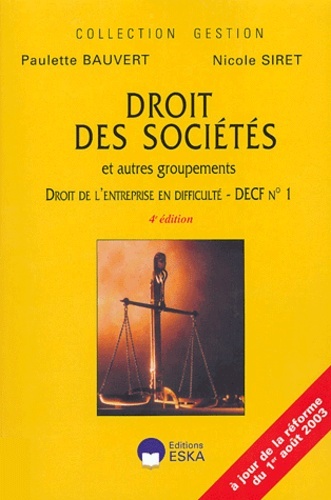 DROIT DES SOCIETES ET AUTRES GROUPEMENTS