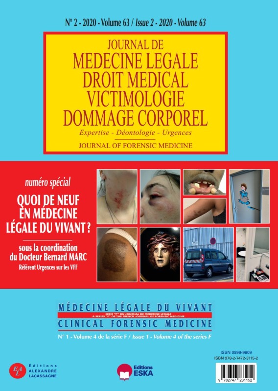 QUOI DE NEUF EN MEDECINE LEGALE DU VIVANT ? N°SPECIAL REVUE JML 2020 N°2