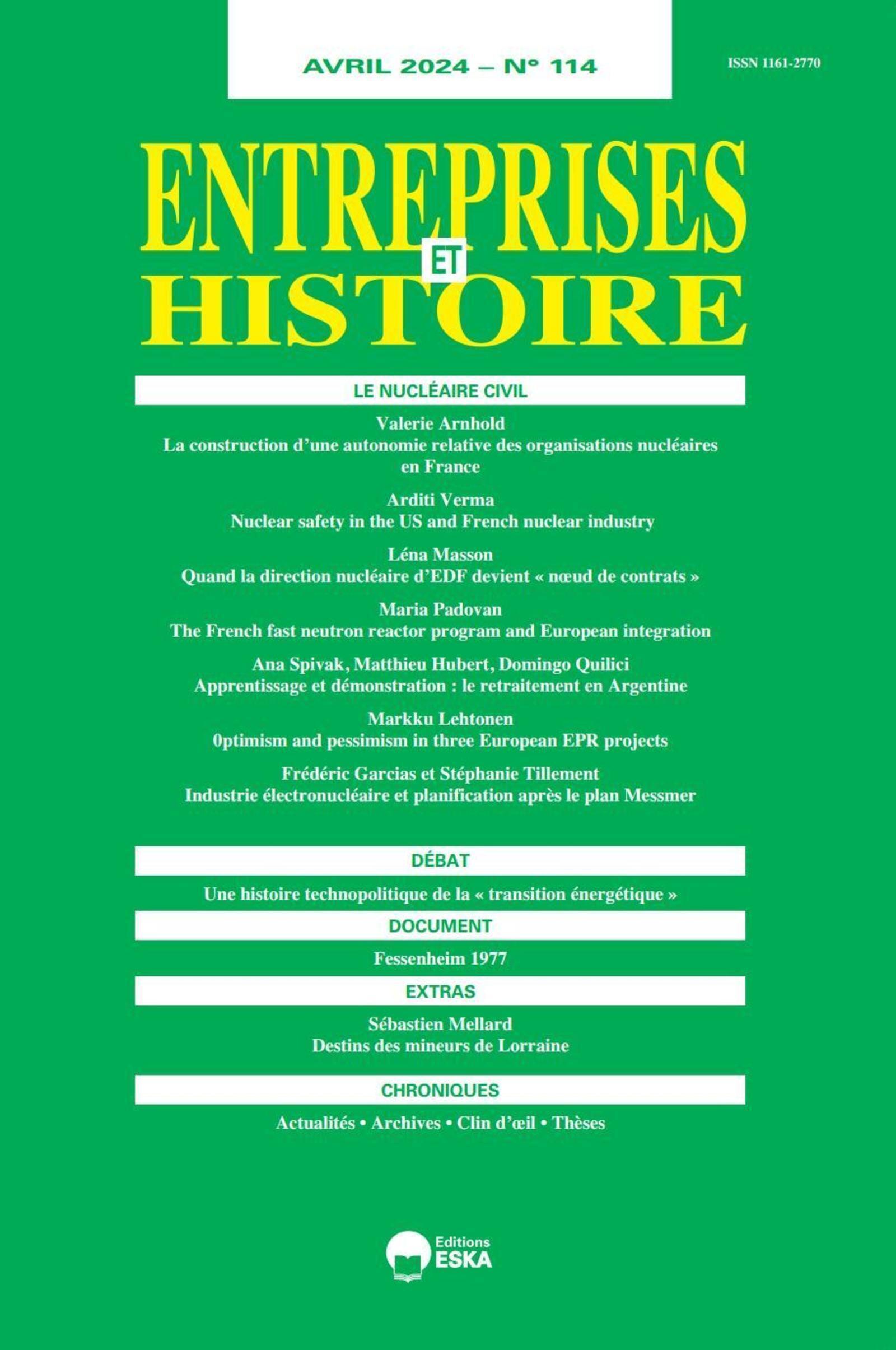 Entreprises et Histoire 114