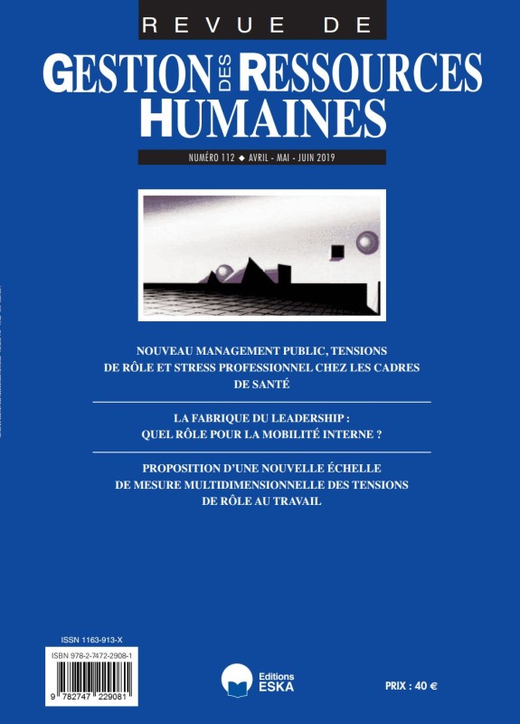 NOUVEAU MANAGEMENT PUBLIC, TENSIONS DE RÔLE ET STRESS PROF.CADRES DE SANTE