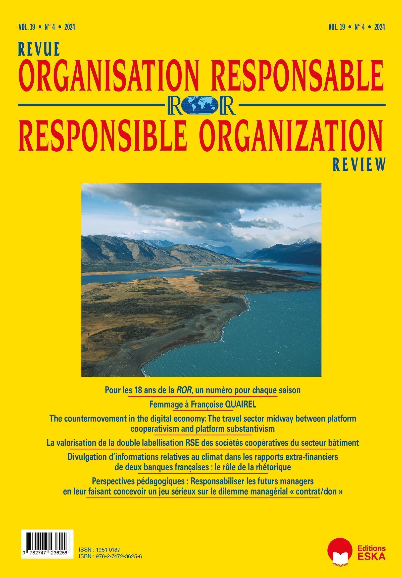 Revue de l'organisation responsable n°4 Volume 19