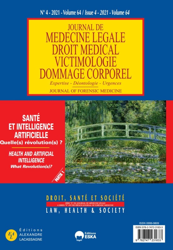 SANTE ET INTELLIGENCE ARTIFICIELLE. QUELLE(S) RÉVOLUTION(S)? REVUE JML 4-2021