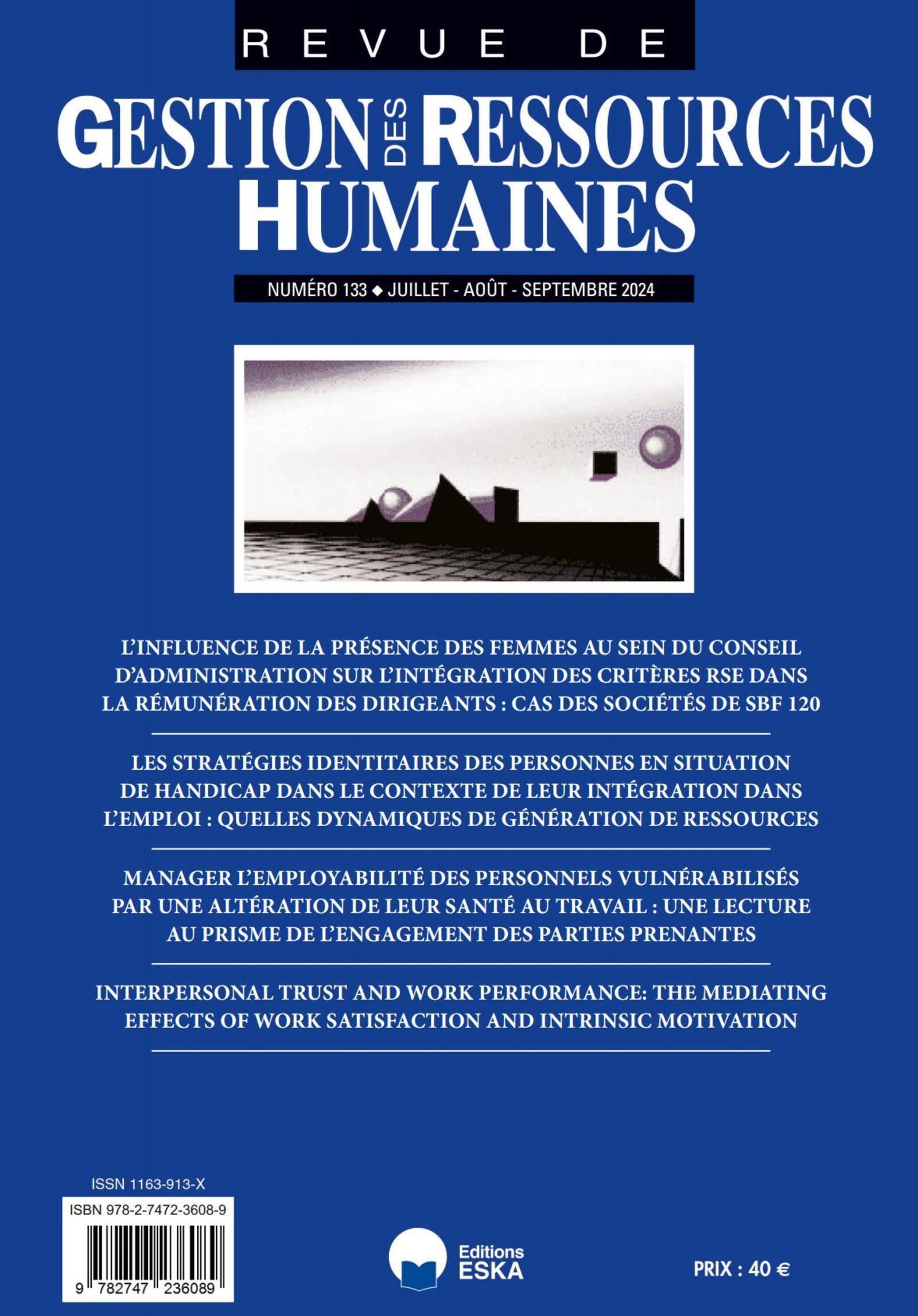 Gestion des ressources humaines n°133