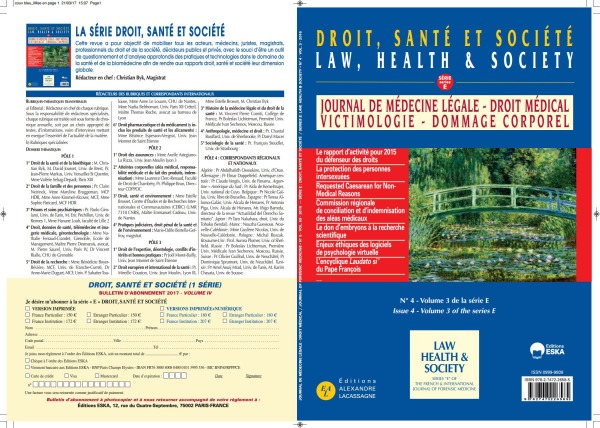 DROIT SANTE ET SOCIETE N°4-VOL 3 SERIE E