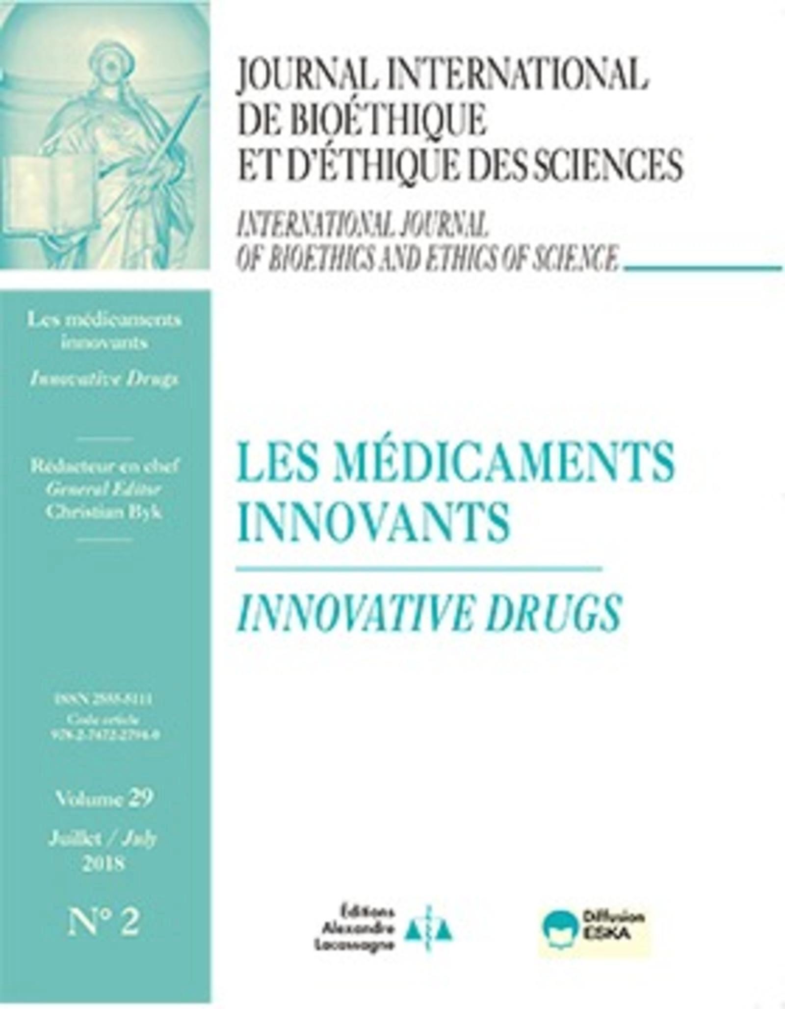 LES MEDICAMENTS INNOVANTS-JIB VOL 29 N°2-2018