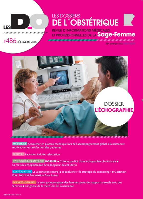 L'ECHOGRAPHIE-DOSSIERS DE L'OBSTETRIQUE 486-DECEMBRE 2018