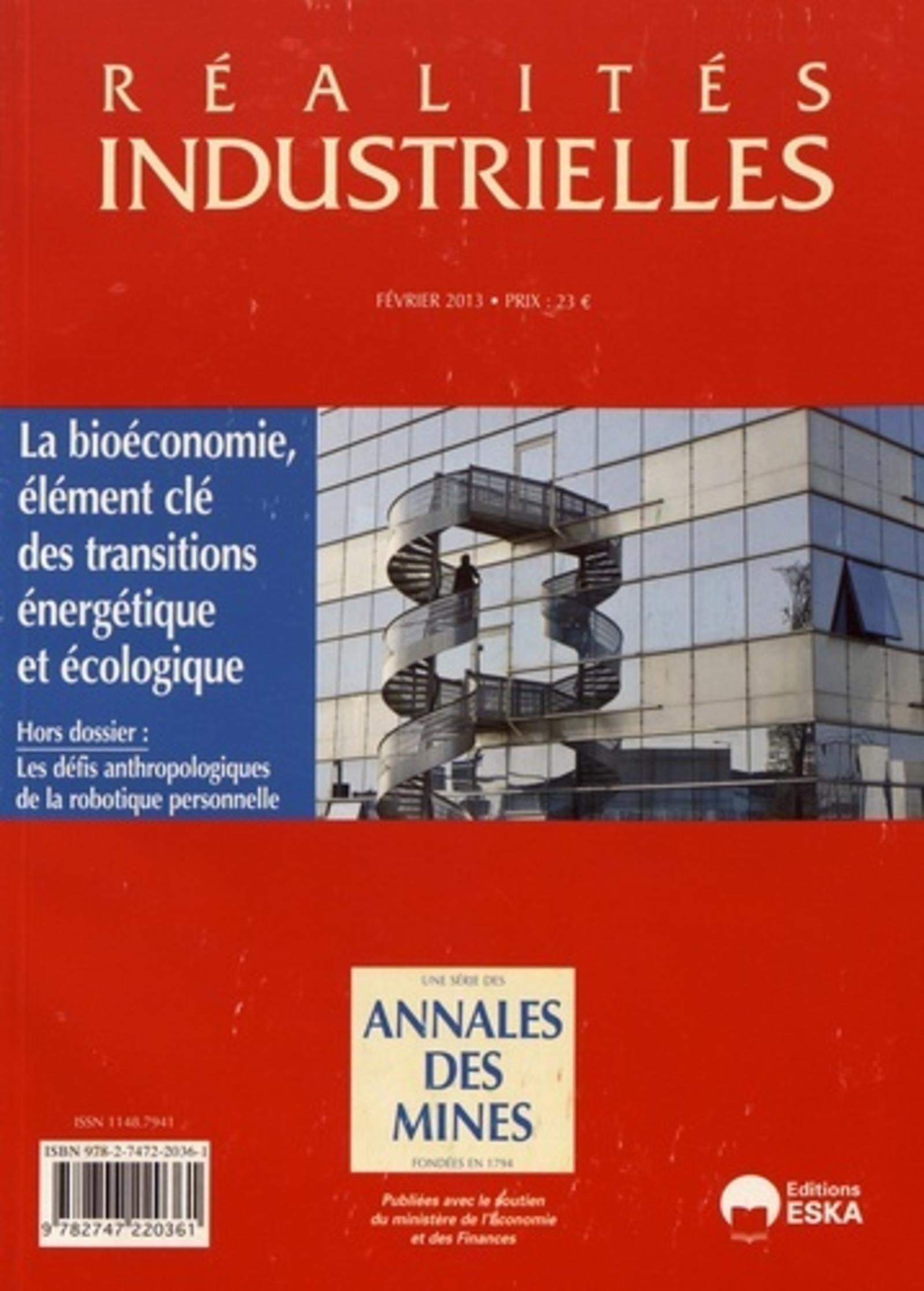 RI FEVRIER 2013 LA BIOECONOMIE ELEMENTS CLES DES TRANSITIONS ENERGETIQUE ET ECOL