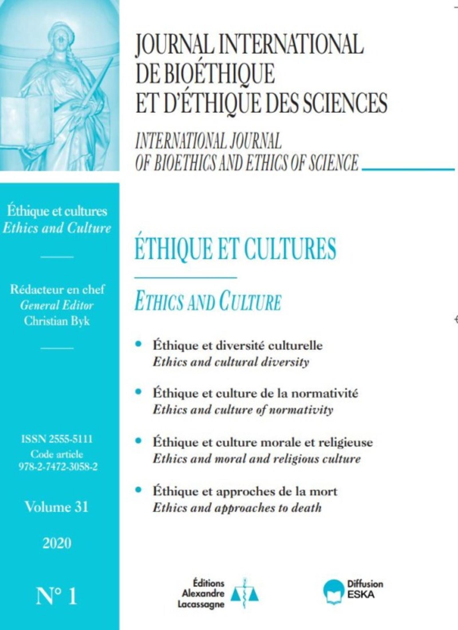 ETHIQUE ET CULTURES - JIB VOL 31 N°1-2020