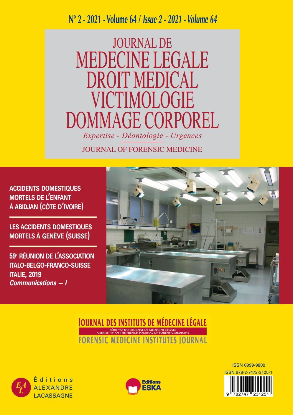 JOURNAL DE MEDECINE LEGALE VOL64 N°2-2021-59E REUNION DE L'AIBFSI 2019-I-COMMUNI