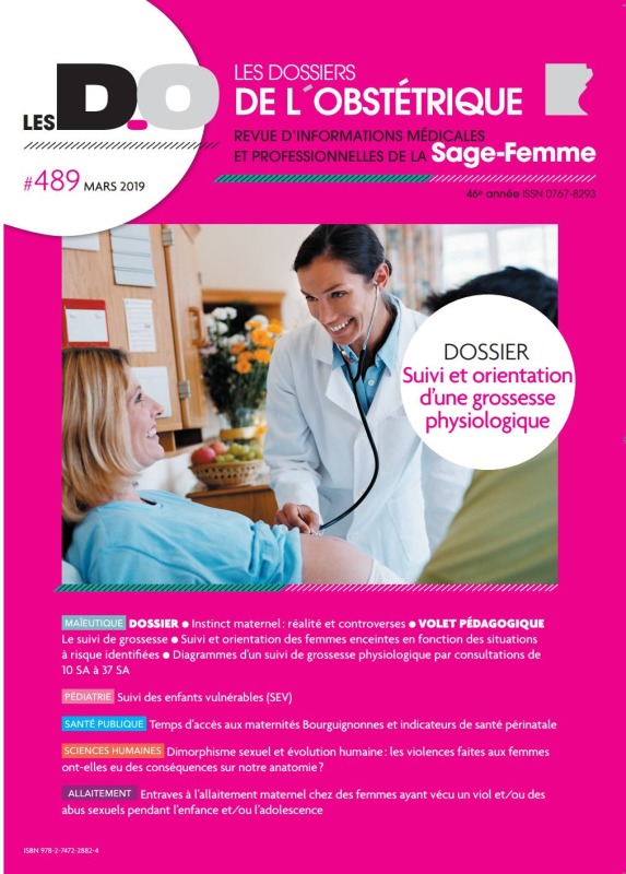 SUIVI D'UNE GROSSESSE PHYSIOLOGIQUE-DOSSIERS DE L'OBSTETRIQUE 489-MARS 2019
