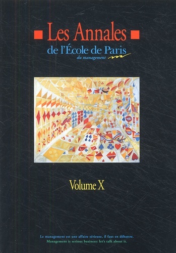 ANNALES DE L'ECOLE DE PARIS VOL.X (LES)