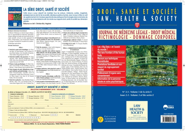 DROIT SANTE ET SOCIETE N°2-3 VOL 3 SERIE E