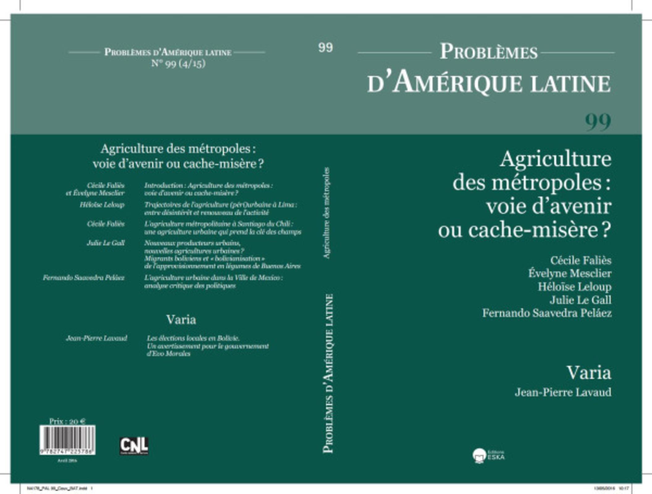 PROBLEMES D'AMERIQUE LATINE 99 (4-2015)