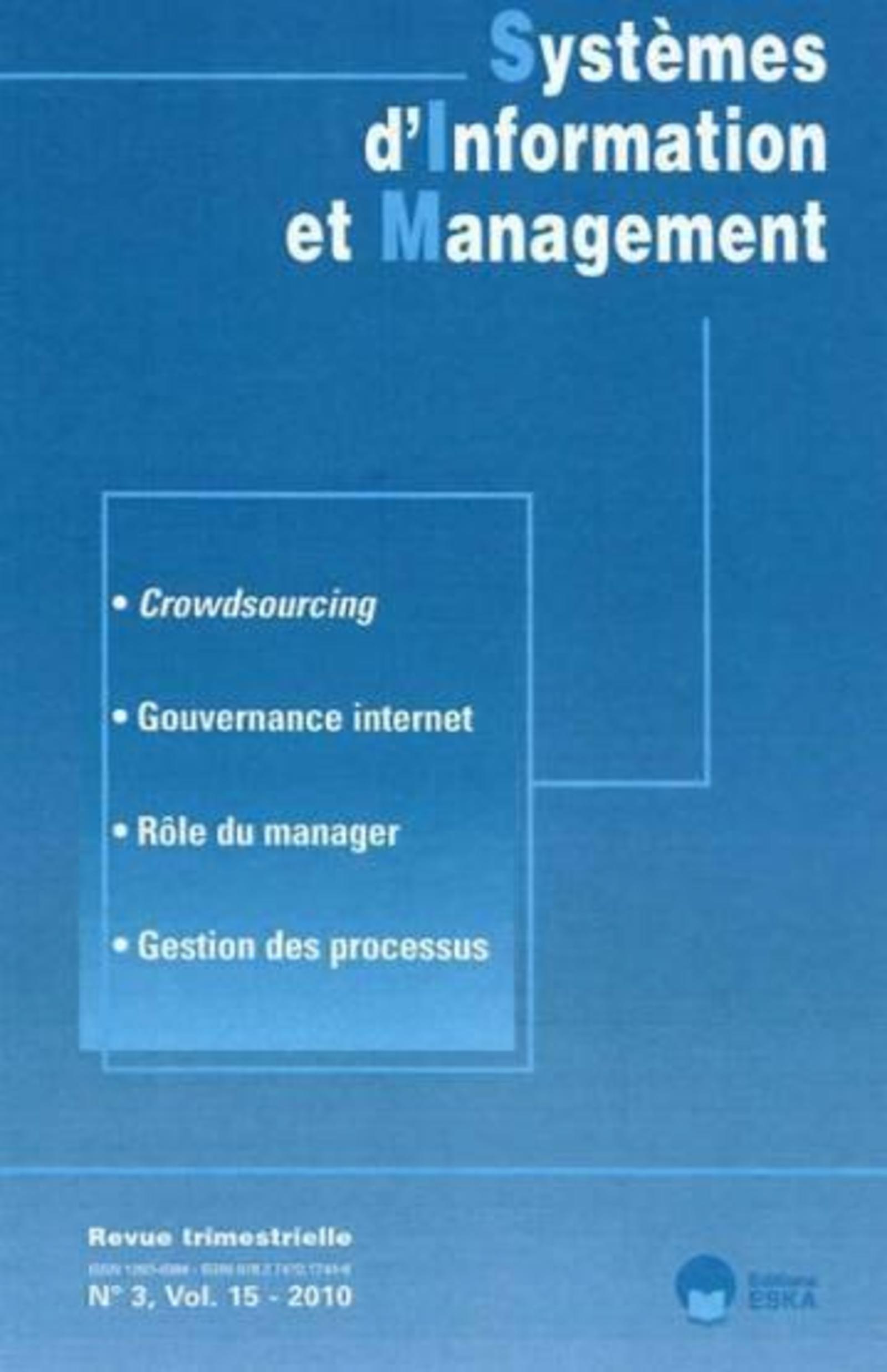 REVUE SIM N?3 VOLUME 15 2010 - CROWDSOURCING. GOUVERNANCE INTERNET