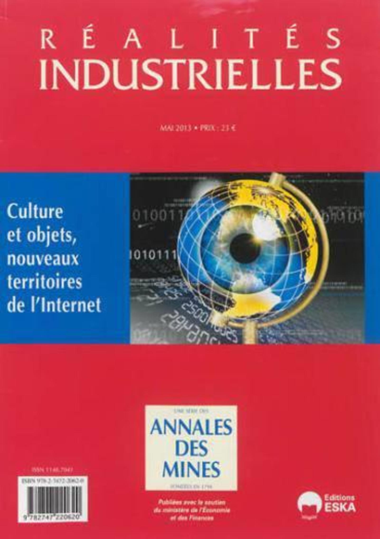 RI MAI 2013 CULTURE ET OBJETS NOUVEAUX TERRITOIRES DE L'INTERNET