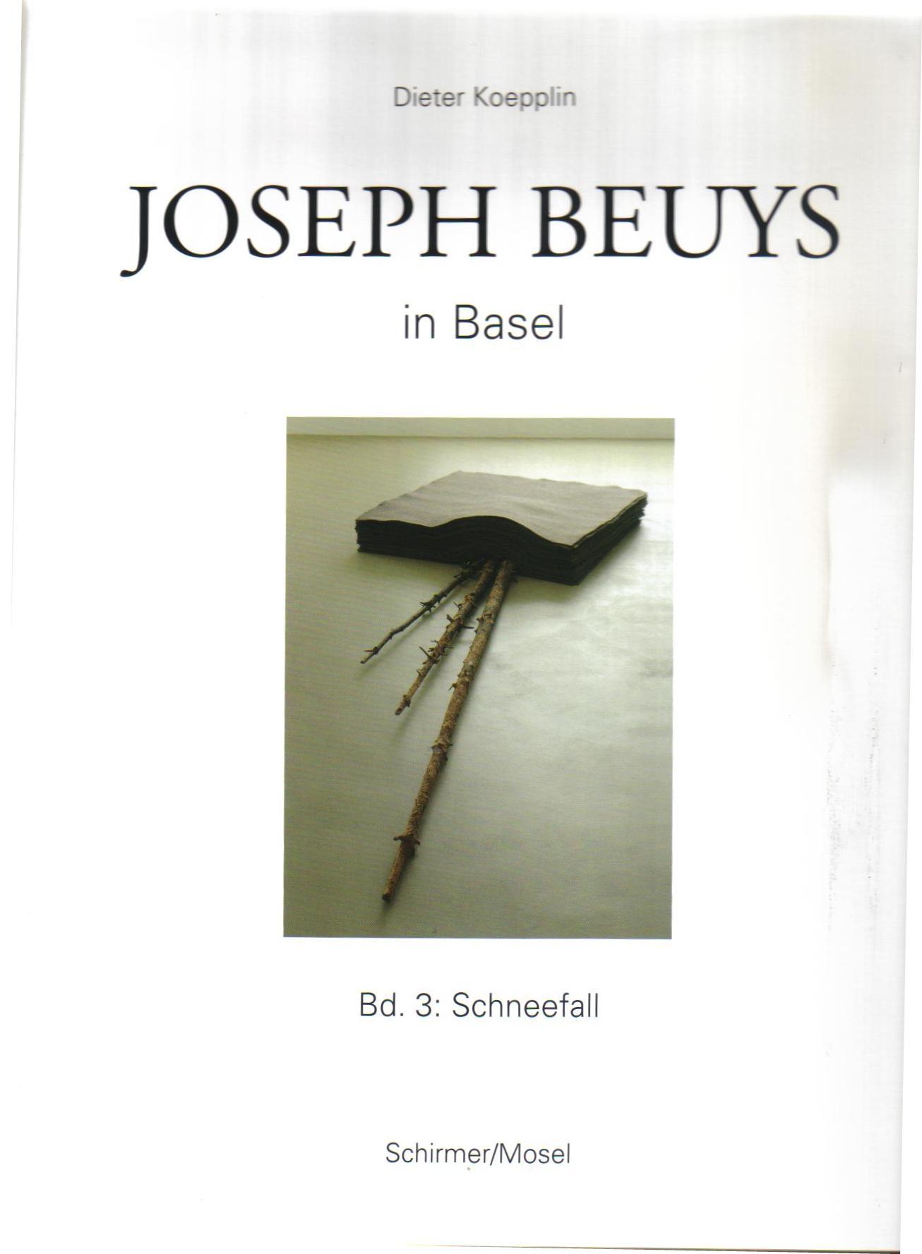 Joseph Beuys in Basel Vol 3 /allemand