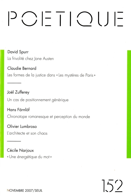 Poétique,  n°152