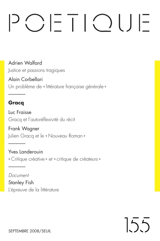 Poétique, n° 155