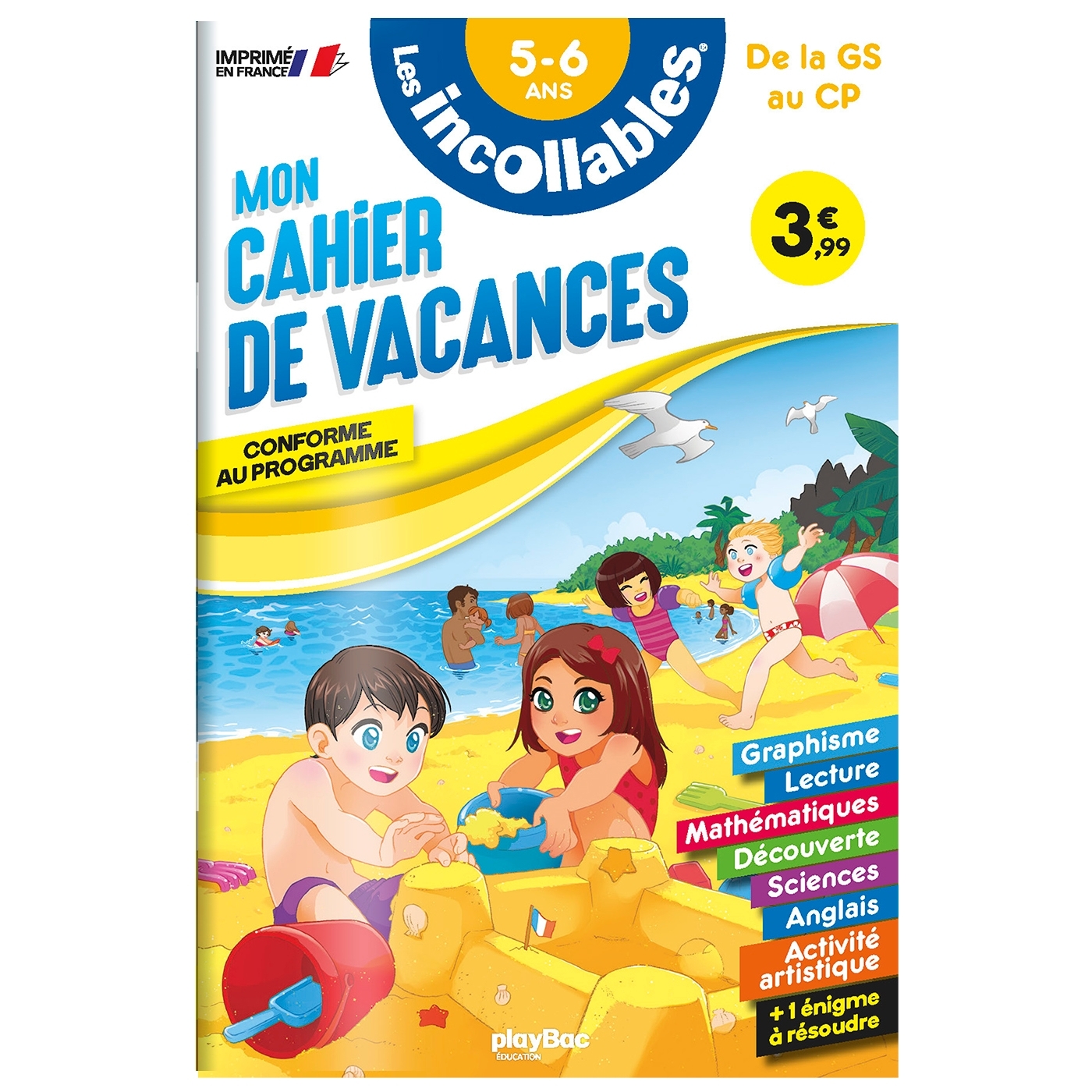 Cahier de vacances 2026 - Les incollables - Grande Section au CP - 5/6 ans