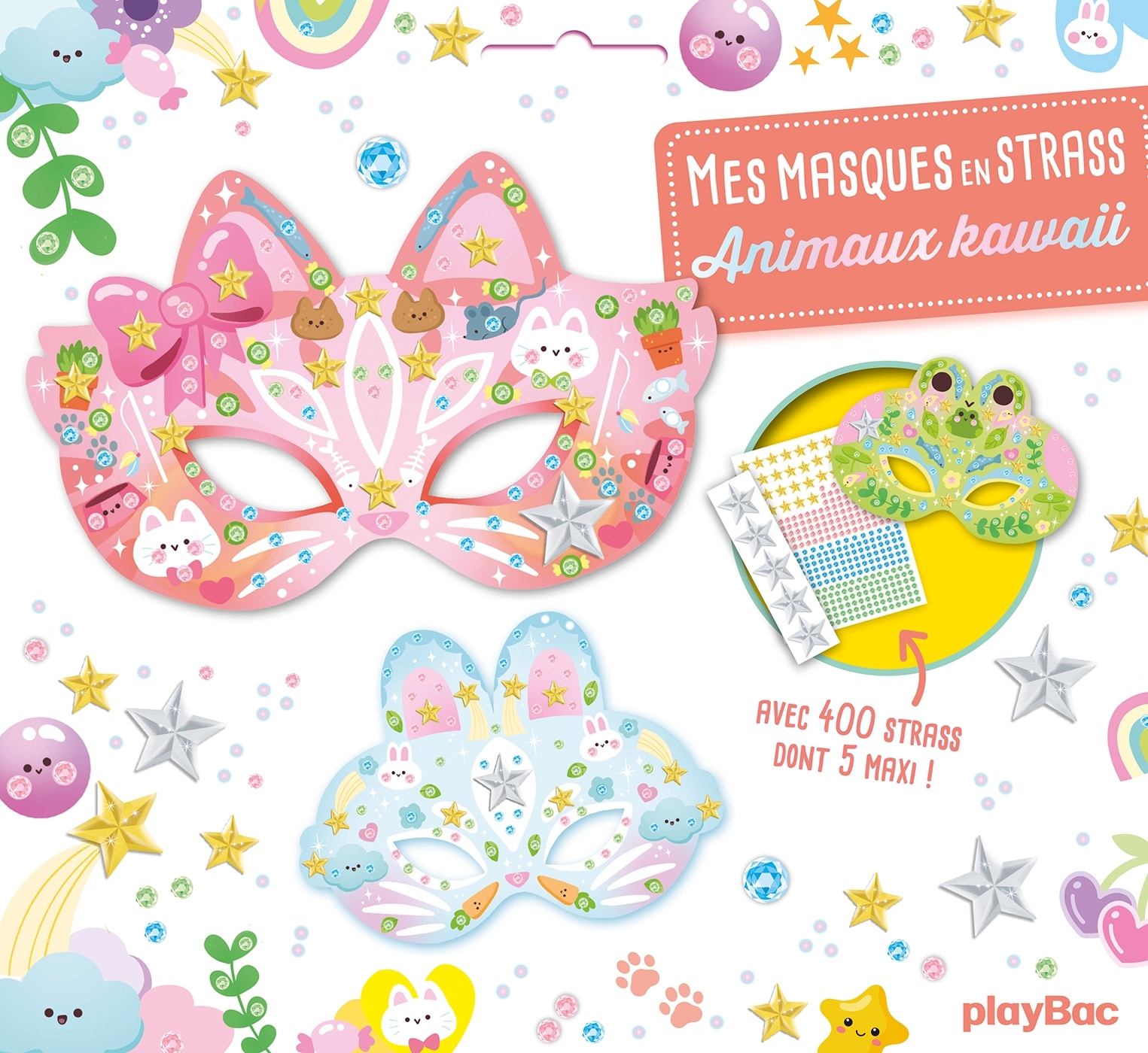 Mes masques en strass - Animaux Kawaii nouvelle édition